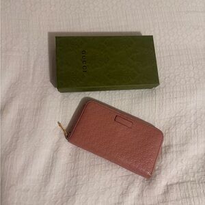 Gucci Pink Microguccissima Wallet with Box
